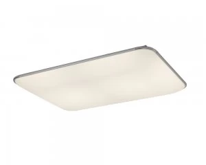 Image of Flush Ceiling Light Rectangle, 90W LED, 3000-6500K Tuneable White, 4800lm, White, Acyrlic Diffuser, Remote Control,3yrs Warranty