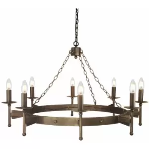 Image of Loops - 8 Bulb Chandelier Hanging Pendant LIght Old Bronze LED E14 60W Bulb