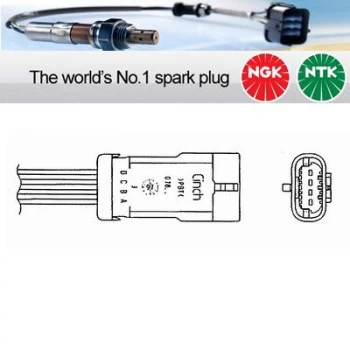 Image of 1x NGK NTK Oxygen O2 Lambda Sensor OZA507-R2 OZA507R2 (0480)