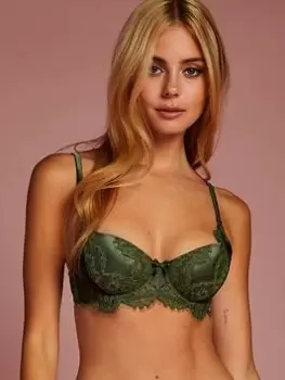 Image of Hunkemoller Hannako Padded Bra, Green, Size 34B, Women