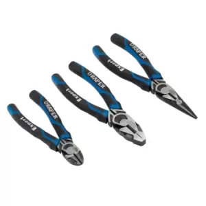 Image of Draper 28033 High Leverage Plier Set, Blue (3 Piece)