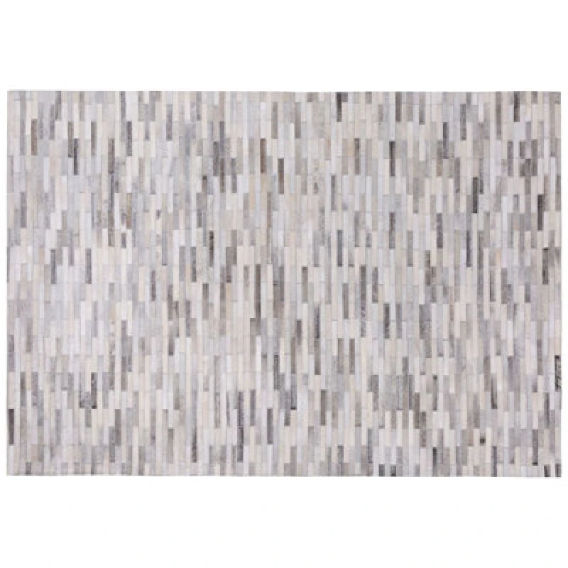 Image of Beliani Rug Ahilli Grey 160 X 230 Cm Leather