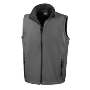 Image of Result Mens Printable Softshell Body Warmer (XL) (Charcoal Grey/Black)