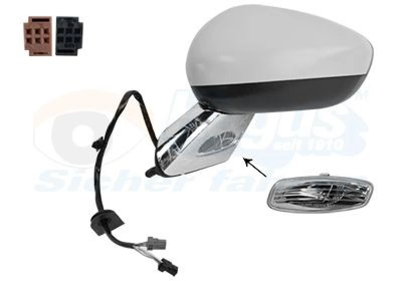 Image of VAN WEZEL Wing mirror VAN WEZEL 1075817