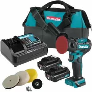 image of PV301DSAE 10.8v / 12v Max cxt Brushless Sander Polisher & 2 x Batteries - Makita