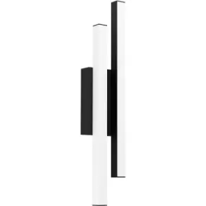 Eglo Townshend 5 Black And Natural, Metal And Wood, 2 Light Floor Lamp - black