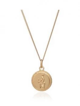 image of Rachel Jackson London 22Ct Gold Plated Silver Queen Of Revelery Coin Pendant Necklace