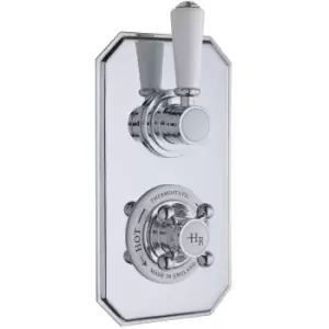 image of Topaz Twin Concealed Shower Valve Dual Handle - Chrome - Hudson Reed