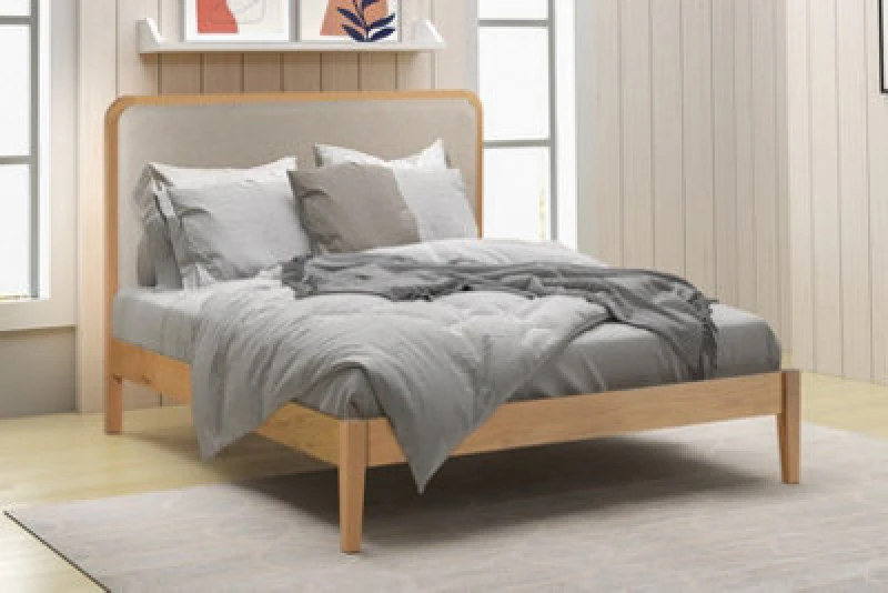 Image of Flintshire Brynford Oak Wooden Bed Frame - 4ft6 Double