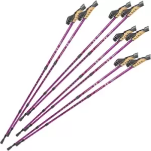 image of Tectake 4 Pairs Of Nordic Walking Poles Purple