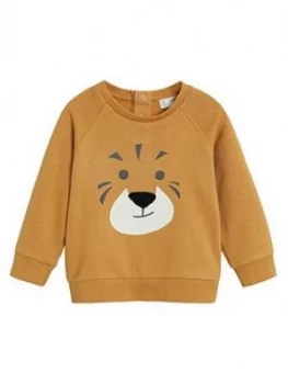 image of Mango Baby Boys Tiger Sweatshirt - Camel