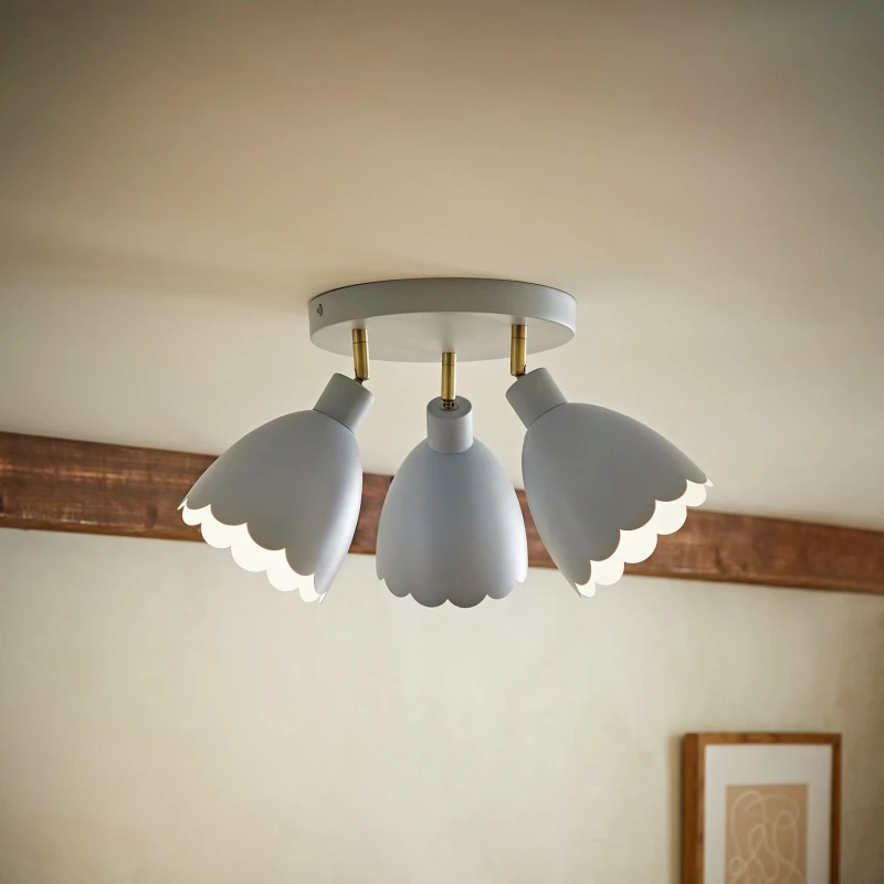 Image of ValueLights ValueLights Millie Metal 3-Light Spotlight - Soft Blue