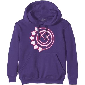Image of Blink-182 - Six Arrow Smiley Unisex Large Hoodie - Purple
