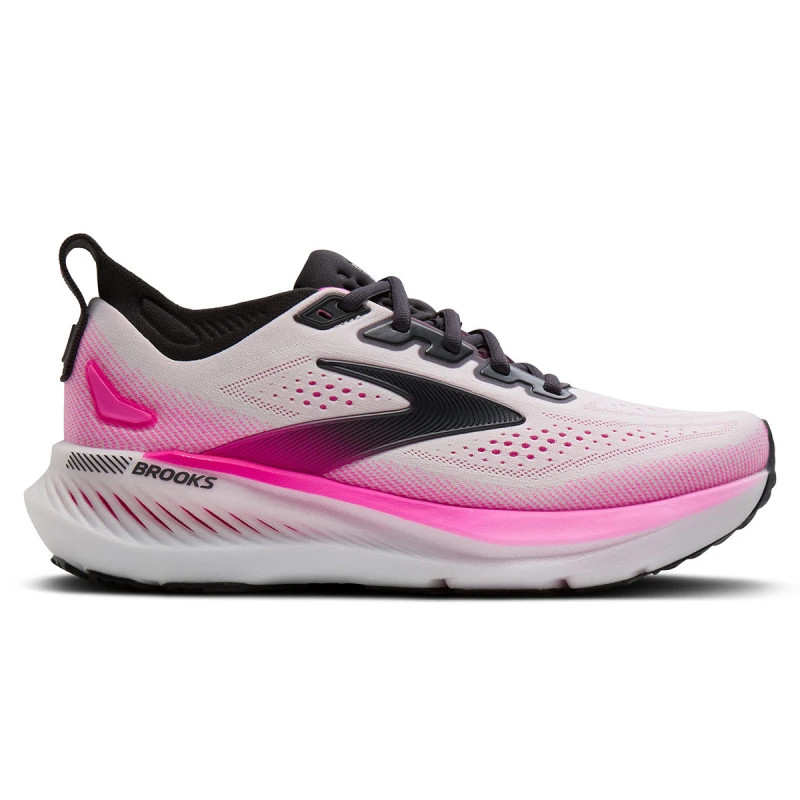 Image of Brooks Brooks Glycerin GTS 23 Womens White/phantom/cyber Pink - White / 5.5 / Standard