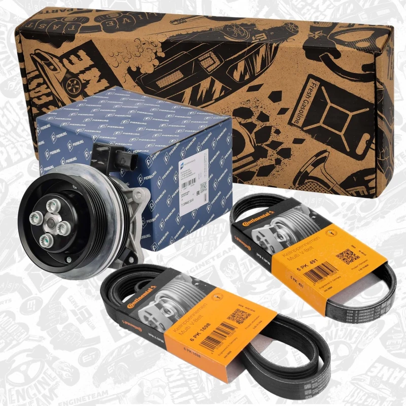 Image of ET ENGINETEAM Water Pump + V-Ribbed Belt Kit ET ENGINETEAM PW0010VR1