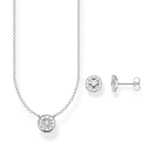 image of THOMAS SABO Silver CZ Classic Circle Jewellery Set