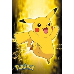 image of Pokemon Pikachu Neon Maxi Poster