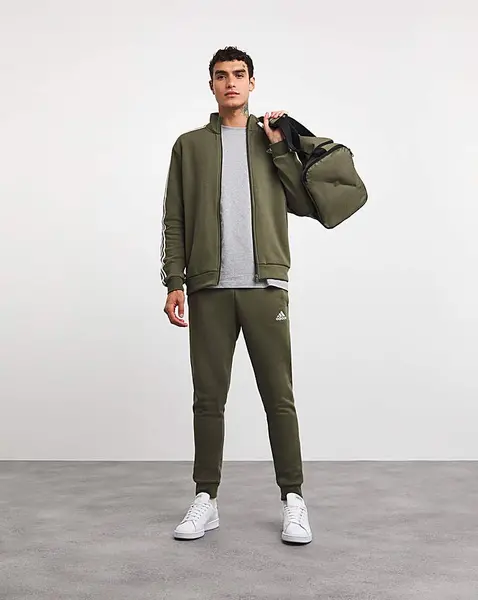 Image of Adidas adidas 3 Stripes Fleece Tracksuit Olive Male XL46/48 AG99205