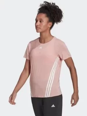 Image of adidas Trainicons 3-stripes Tee, Pink Size M Women