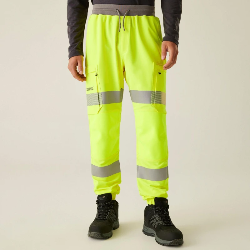 Image of Regatta Mens Hi-Vis Prolite Stretch Jogger Yellow male L Regular
