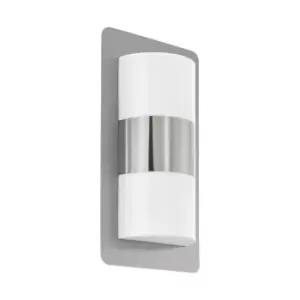 Image of IP44 Outdoor Wall Light Modern Stainless Steel 2 x 10W E27 Bulb Porch Lamp