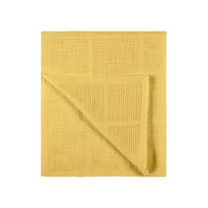 Ickle Bubba Ochre Cellular Blanket