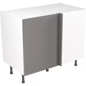 Image of Kitchen Kit Flatpack Slab Kitchen Cabinet Base Blind Corner Unit Super Gloss 1000mm in Dust Grey MFC