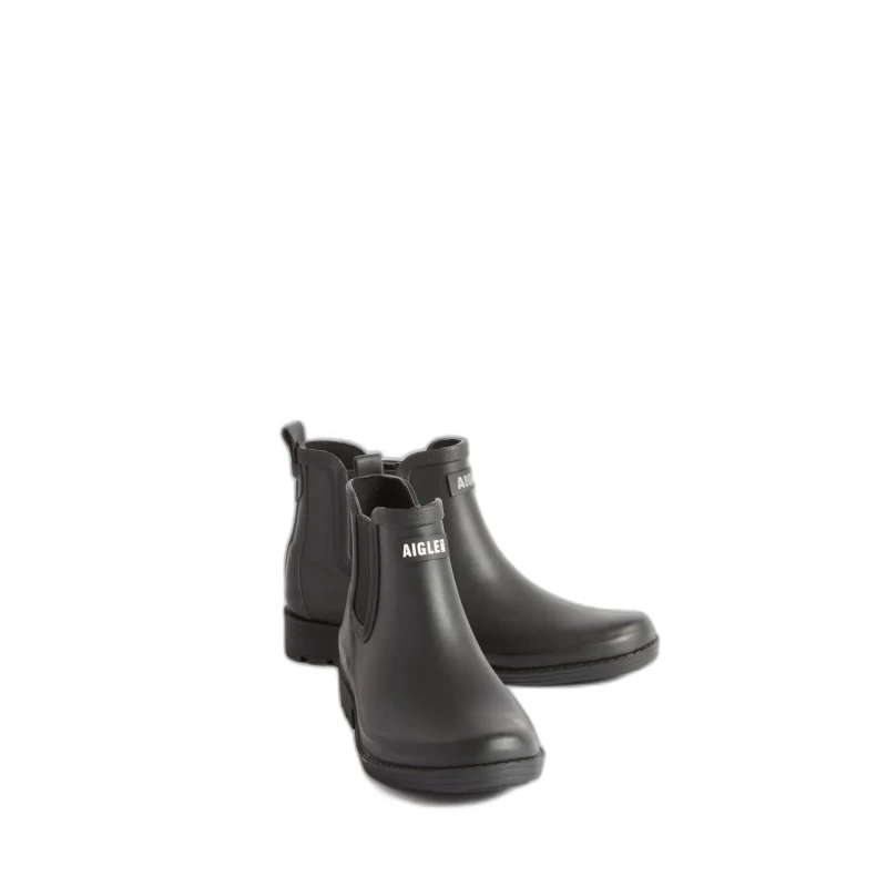 Image of Aigle Carville 2 Rubber Womens Ankle Boots - Noir - Size:UK 5