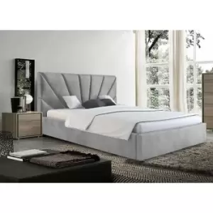 Image of Envisage Trade - Hamini Upholstered Beds - Plush Velvet, Super King Size Frame, Silver - Silver