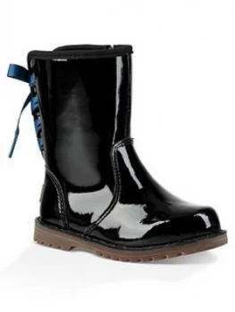 Image of UGG Girls Toddler Corene Patent Boot - Black, Size 6 Younger