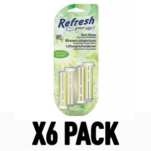 image of Lemon Lime/Sunshine (Pack Of 6) Refresh Vent Stick