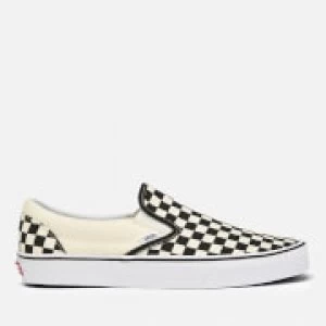 Image of Vans Classic Slip-On Trainers - Black/White Checkerboard - UK 10