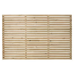 Image of Forest Garden Single Slatted Fence Panel 6 x 4ft 5 Pack