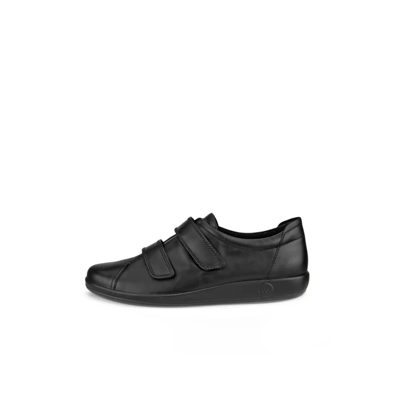 Image of Ecco Soft 2.0 206513 Leather Womens Casual Shoes - Black - Size:UK 4.5