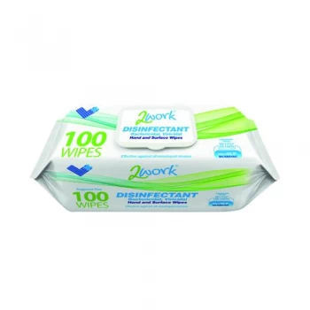 image of 2Work Viricidal Hand And Surface Wipes Pack of 100 2W07385