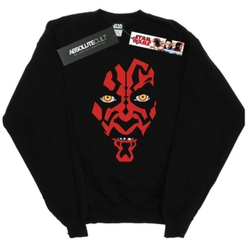 Image of Star Wars Darth Maul Face Sweatshirt Black male