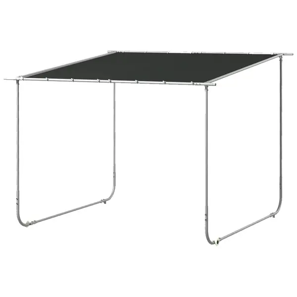 Image of Outsunny 3 x 3(m) Mobile Pergola Kit, Portable Garden Gazebo with Wheels, Sandbags, Steel Frame, UV-Resistant