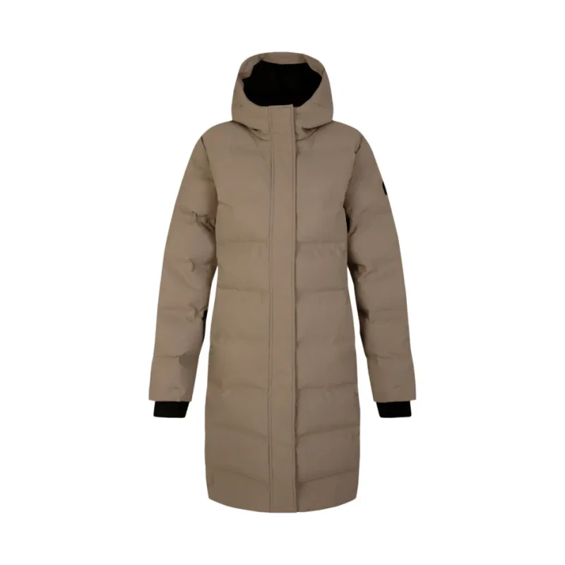 Image of Womens long hooded down jacket Dare 2B Wander Beige Female 38