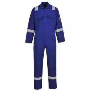 image of Biz Weld Mens Iona Flame Resistant Coverall Royal Blue XL 32"