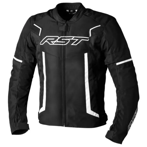 image of RST Pilot Evo Ce Mens Textile Jacket Black White 42