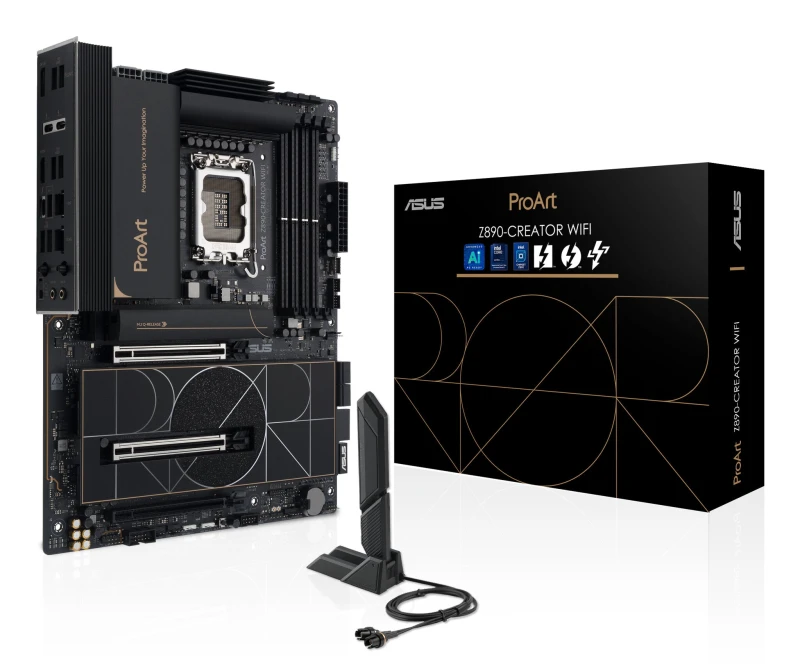 Image of Asus PROART Z890-CREATOR WIFI Intel Z890 1851 ATX 4 DDR5 HDMI 2 TB5 WiFi 7 10G & 2.5G LAN 5x M.2 Creator Hub 90MB1JD0-M0EAY0