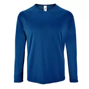 Image of SOLS Mens Sporty Long Sleeve Performance T-Shirt (3XL) (Royal Blue)