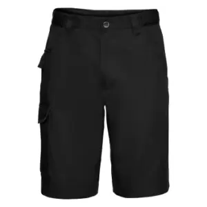 image of Russell Workwear Twill Shorts (30W) (Black)