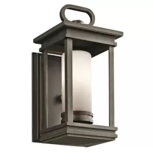 image of Outdoor IP44 Wall Light Sconce Rubbed Bronze LED E14 60W Bulb Outside External