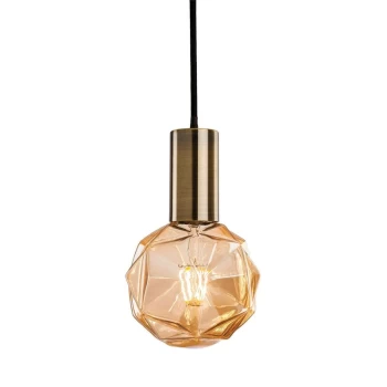 Image of Firstlight - Hudson - 1 Light Ceiling Pendant Antique Brass, E27