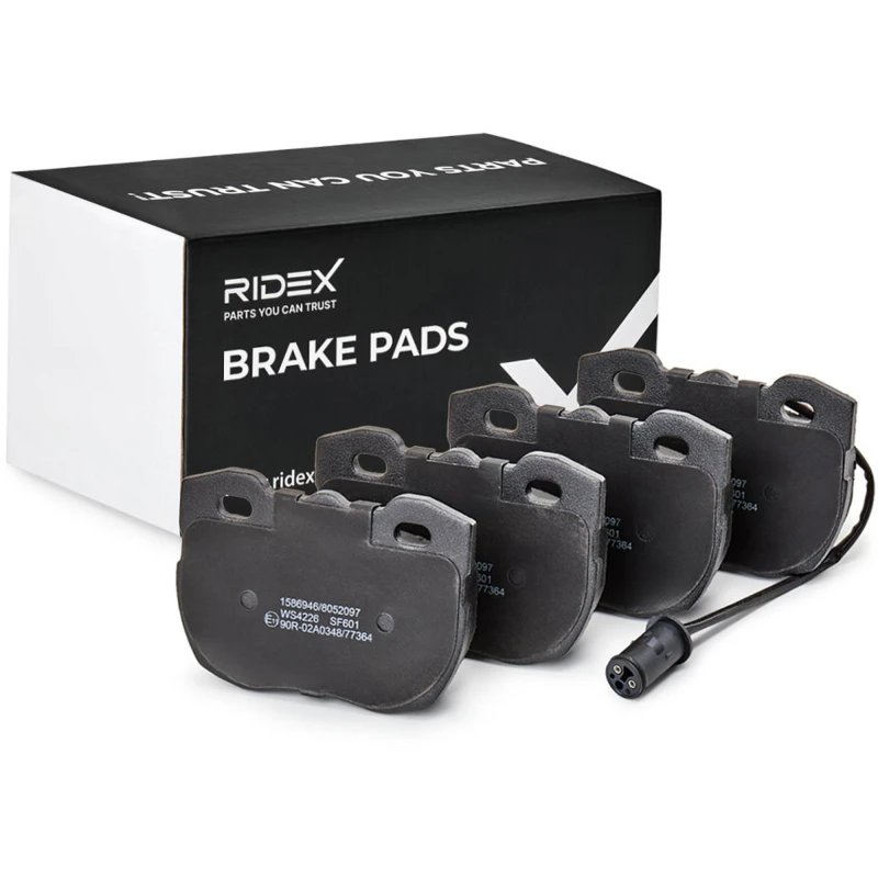 Image of RIDEX 402B0602 Brake pad set Front Axle, incl. wear warning contact Brake Pad Set,disc brake (402)