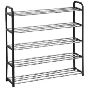 image of Ricomex 5 Tier Shoe Storage Rack - Black