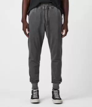 Image of AllSaints Mens Liam Cuffed Regular Sweatpants, Black, Size: XS