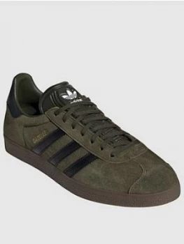 Image of adidas Originals Gazelle, Khaki, Size 10.5, Men