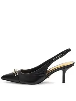 Image of Guess Guess Sdina Sling Back Heel - Black, Size It/Eu 39 = UK 6, Women